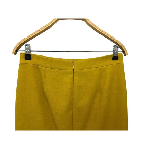 J.Crew No. 2 Pencil Skirt Womens Size 4 Mustard Yellow Wool Blend Mid-Length - Picture 4 of 8